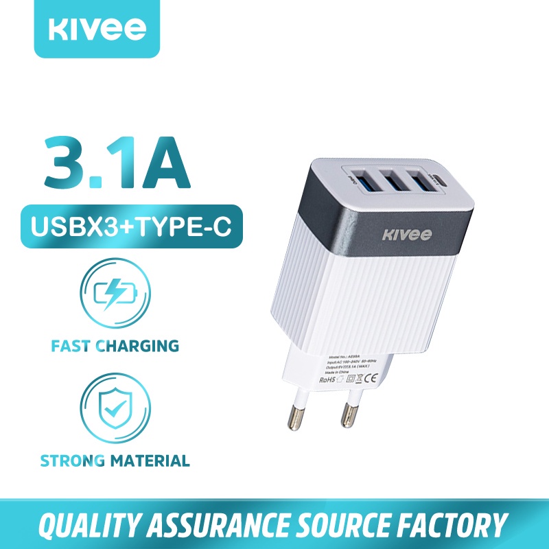 KIVEE adaptor charger kepala charger Fast Charging 18W 2.4A original For iphone oppo samsung xiaomi 
