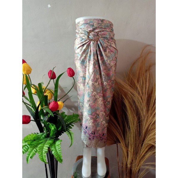 ROK LILIT INSTAN JEIVA REMPEL MAXI BATIK WANITA / ROK BAWAHAN KEBAYA / ROK LILIT BATIK WANITA-klasik pink