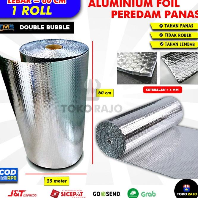 1 Roll Aluminium Foil Bubble Peredam Panas Atap Rumah Ketebalan 4 Mm