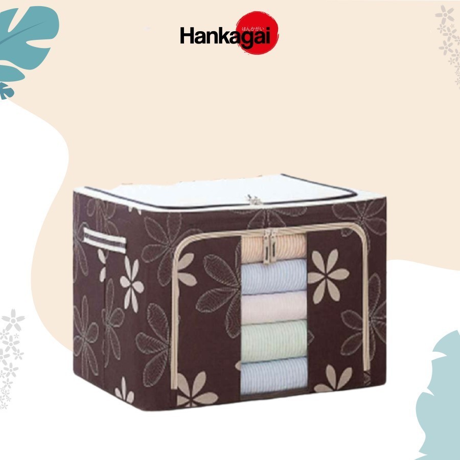 Storage Box Jumbo Rangka Besi - Box Serbaguna Double Zipper Bisa Dilipat