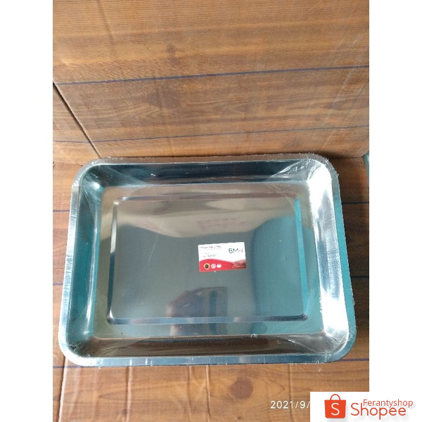 Nampan stainless persegi / nampan baki stainless / baking tray stainless 40 X 30CM