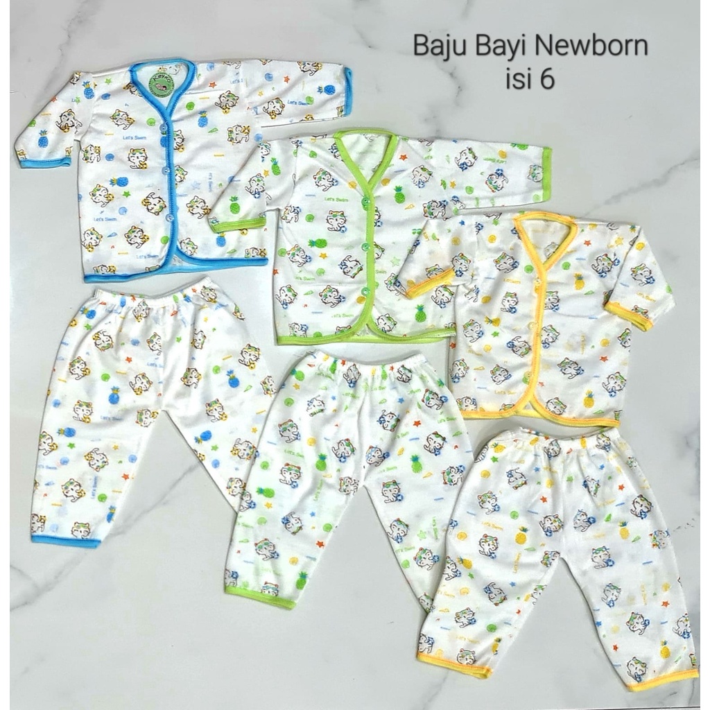 3 Pcs Setelan panjang tabur bayi newborn isi 6 /PJ-06 setelan panjang bayi laki laki perempuan setelan bayi panjang baru lahir