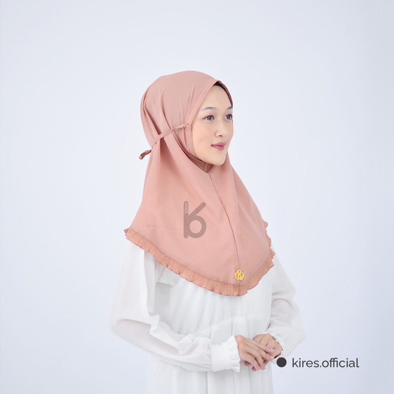 BUY 1 GET 1! Bergo Shiren Rampel Plisket Size L Dapat 2 Pcs