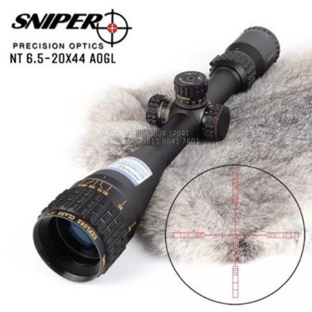 Telescope Sniper NT 6.5-20x44 AOGL RGB Riflescope - Telescope Sniper