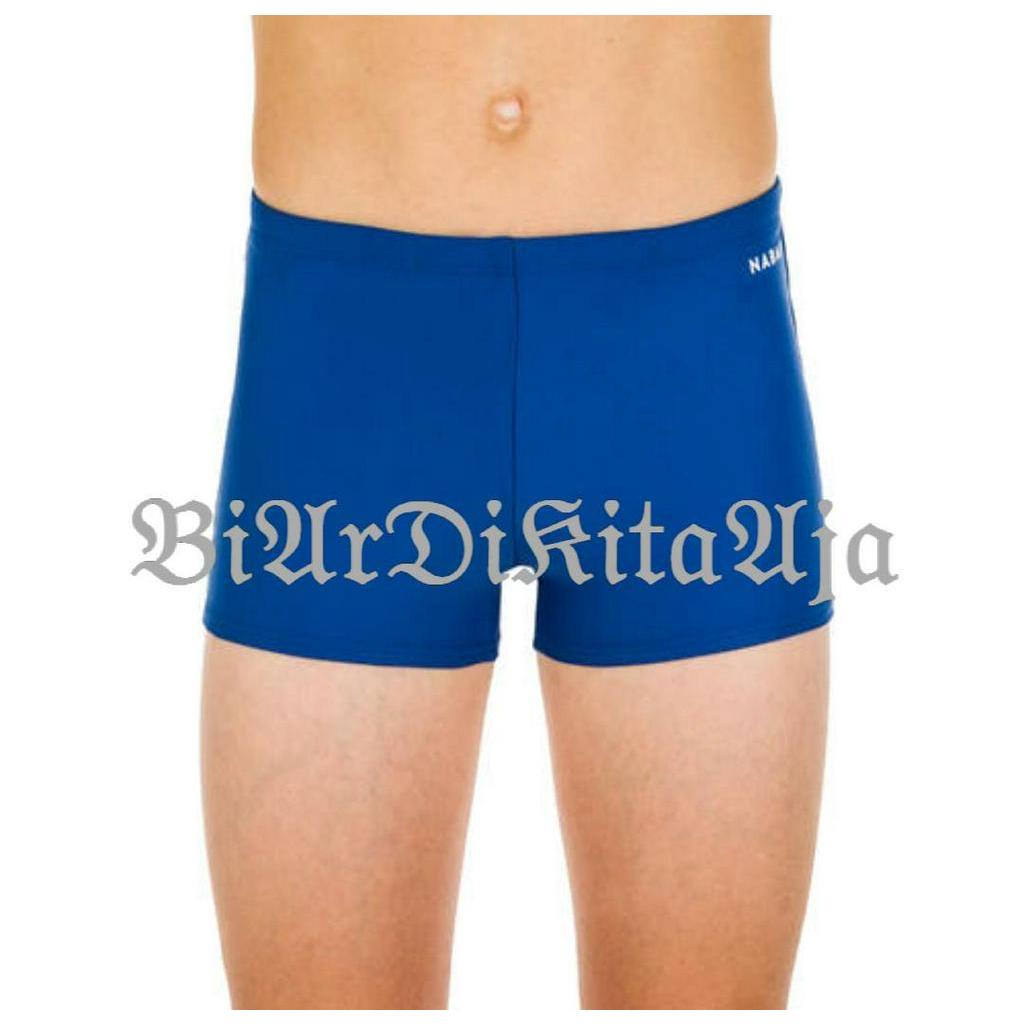 Celana Renang Anak Boy Swimsuit Boxer Basic 100 Blue Nabaiji