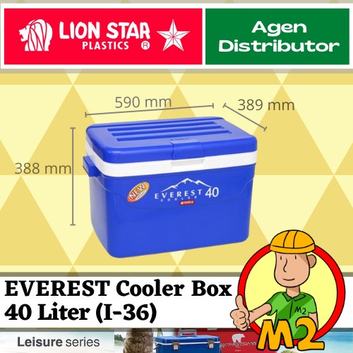 Cooler Box Everest 40 Liter Lion Star Antartica I 36 Kotak Pendingin Makanan Minuman Cool Box Es Batu