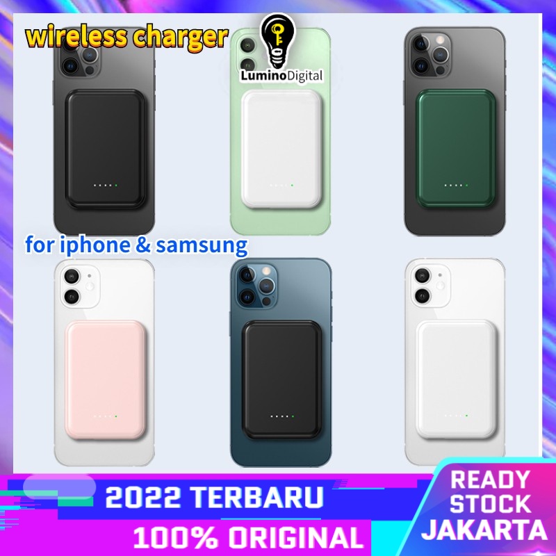 Eascell Magnetic Charger Powerbank 10000mah Magnetic Baterai Kembali Powerbank 20000 Mah with Panggi