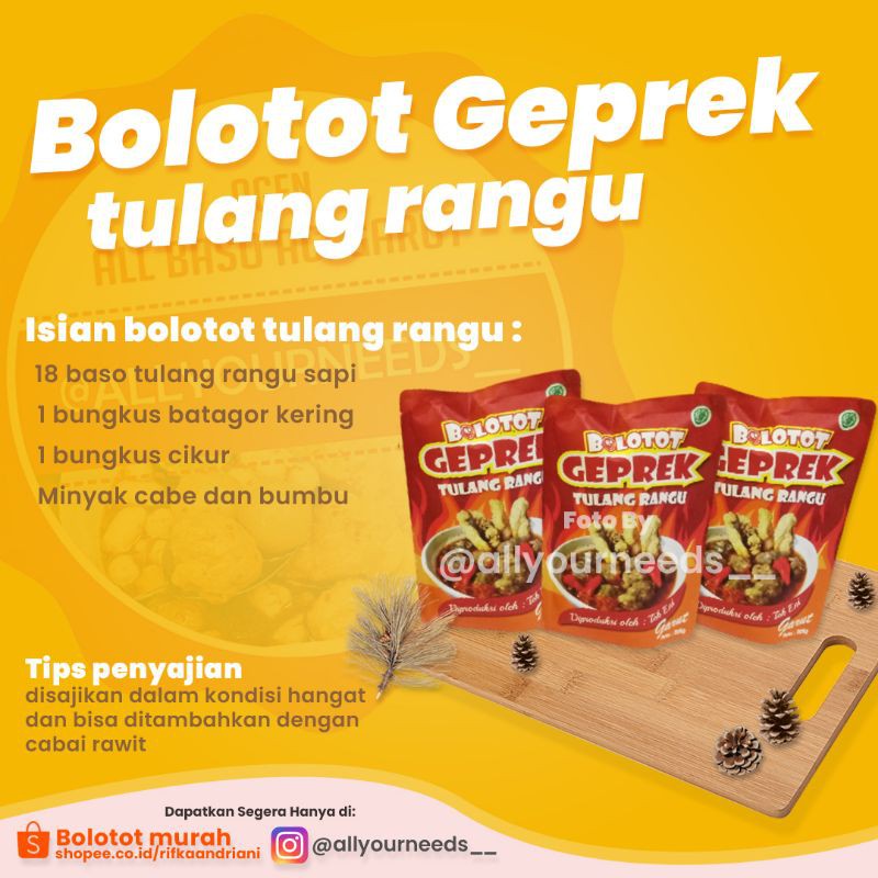 Bolotot Tulang Rangu / Bolotot Murah / Boci Tulang Rangu Murah