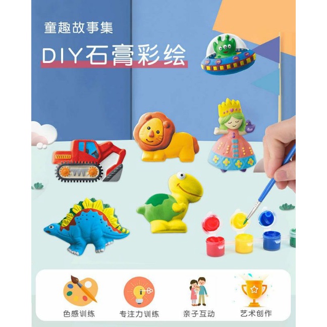 DIY Paint Gypsum 3D | mewarnai gipsum 3D