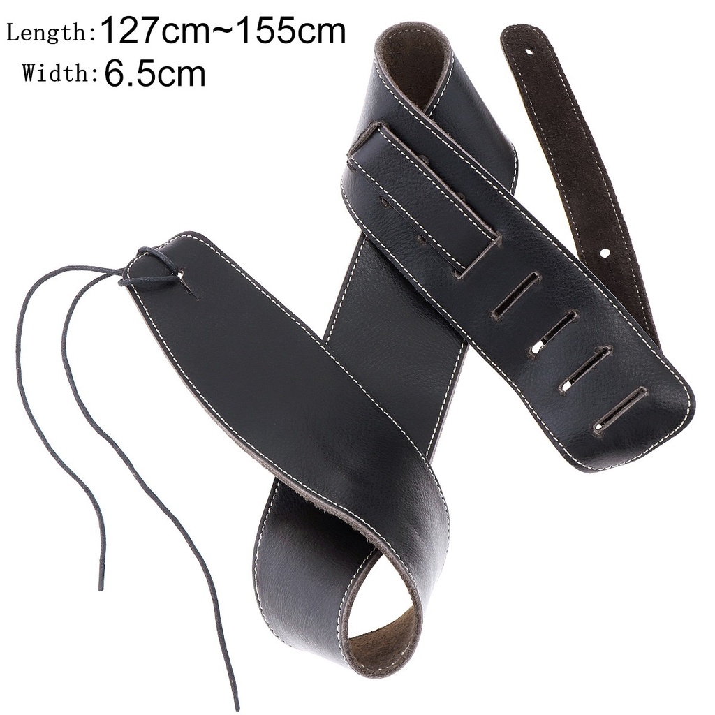 Strap Adjustable Bahan Kulit Sapi Suede Untuk Gitar Akustik / Elektrik / Bass