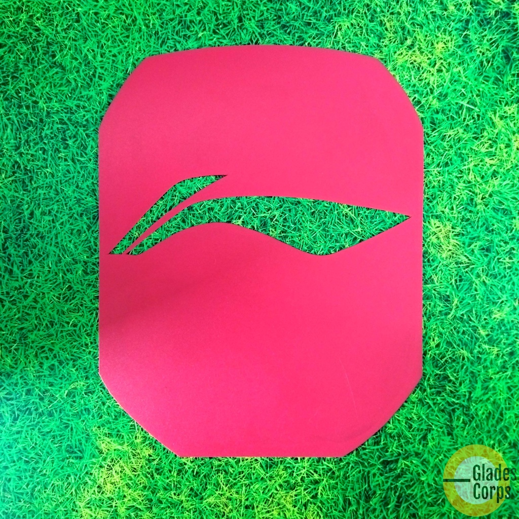 Stencil Card Badminton Cetakan Logo Raket Li-Ning