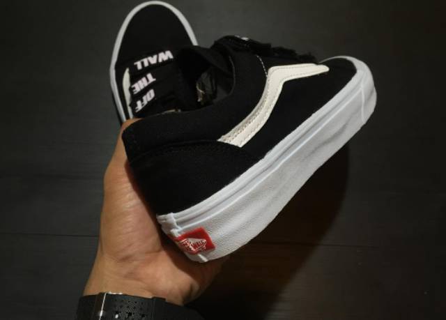 Vans Oldskool Velcro Black White Waffle DT