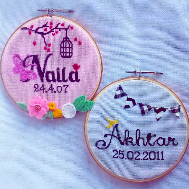 Cross stitch Hoop art / kristik