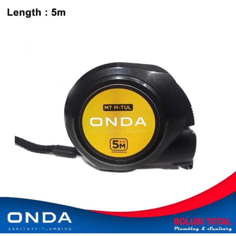 METERAN ONDA 5 MTR HANDLE KARET. SELF LOCK . High Quality. Awet . measuring Tape