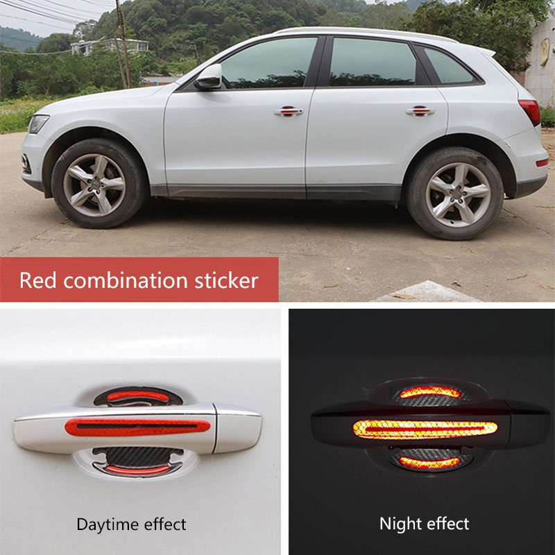 Orange Sticker Gagang Pintu Mobil Car Door Handle Safety Warning Scratch Resistant Grab Medan