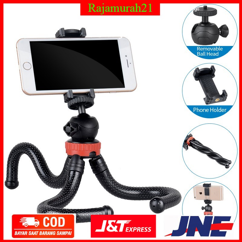 TaffSTUDIO Mini Tripod Flexible Octopus GorillaPod  - Black