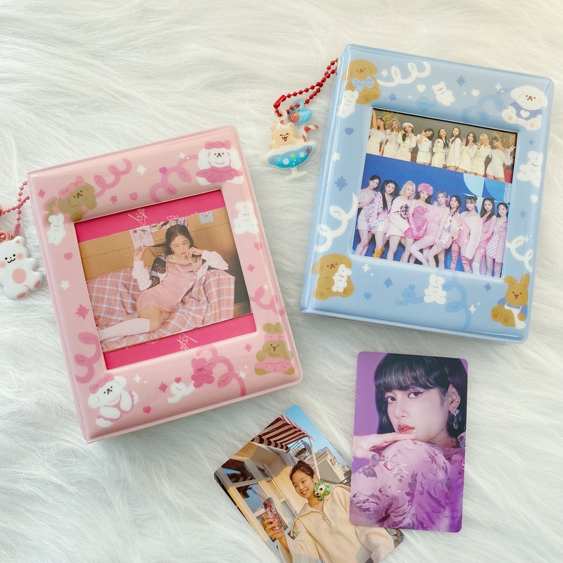 Ins 3inch Album Foto Persegi Hollow Cover 64slot Card Holder KPOP Photocard Organizer Collect Book