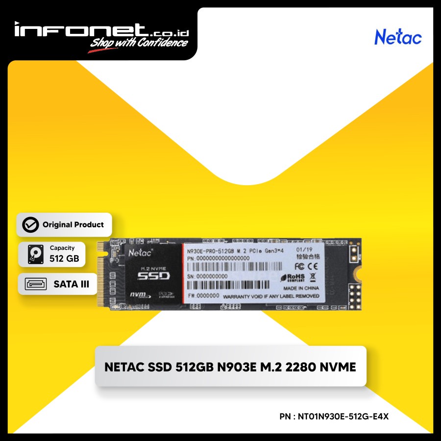 NETAC SSD 512GB N903E M.2 2280 NVME
