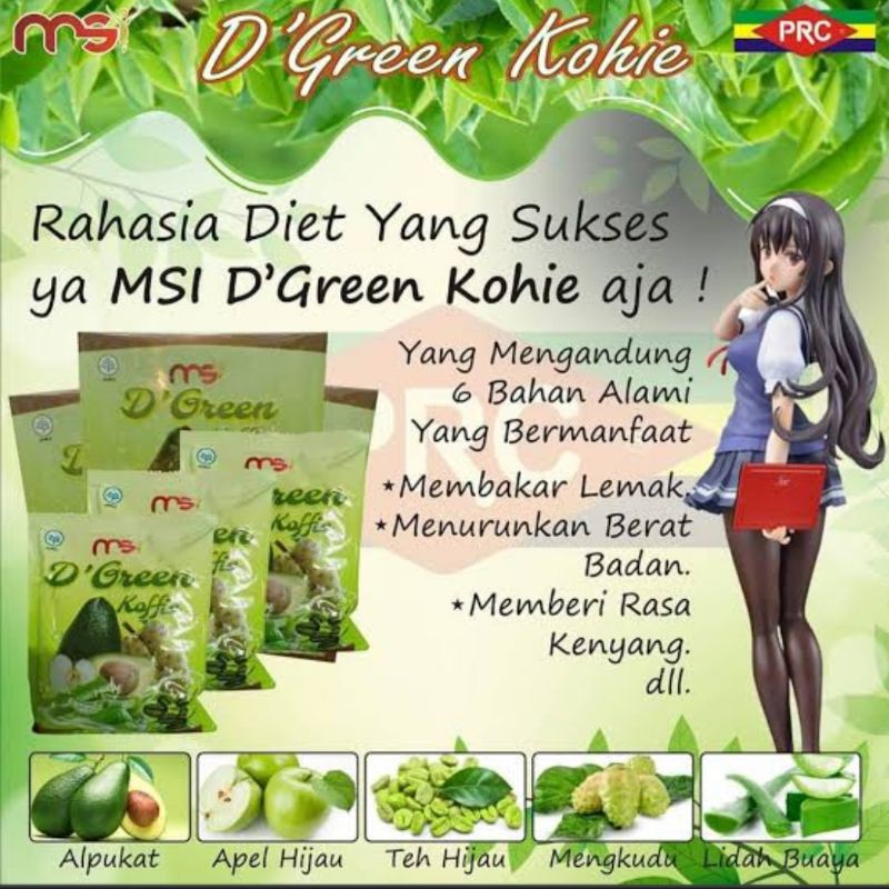 MSI D'GREEN KOHIE 100% ORIGINAL | Pelangsing herbal