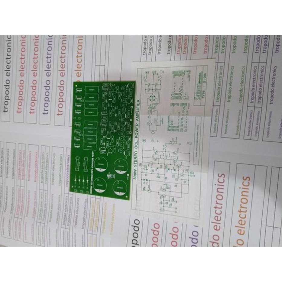 PCB Power Amplifier 300 Watt Stereo OCL