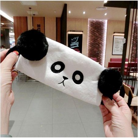 (BOW) Bandana Masker Cuci Muka Motip Panda