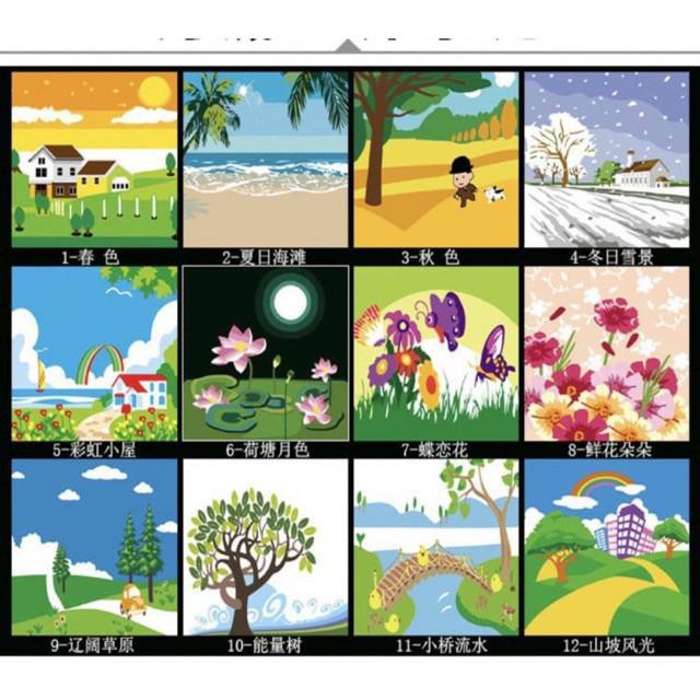 

Art / Canvas Set Painting - Coloring By Number - Mewarnai Pemandangan