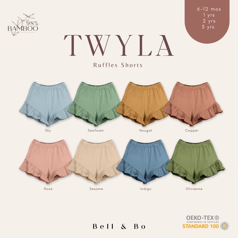 BELL &amp; BO Twyla Ruffle Short / Bell And Bo Twyla Celana Pendek Anak