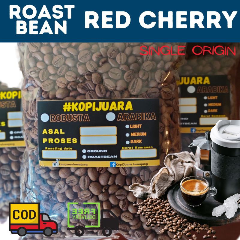 Roastbean Robusta Kopi Petik Merah 1Kg Single Origin Proses Natural Profil Medium Roast