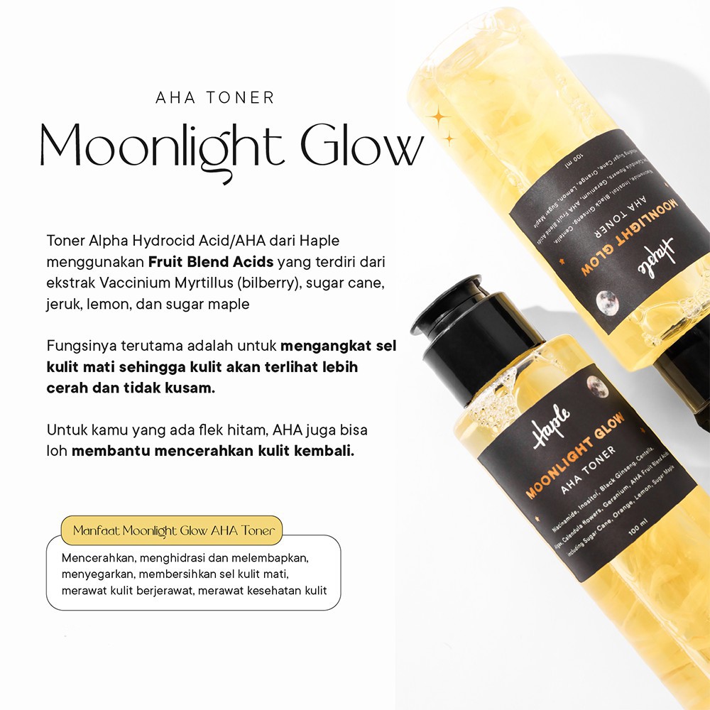 Haple Moonlight Glow AHA/Midnight Sky BHA Toner (100ml)