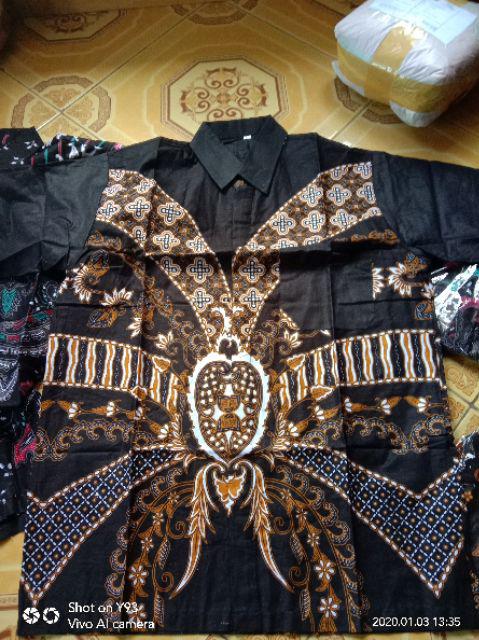 Bswart Batik Hrb026 Kenongo Hem Pendek Padi Pekalongan M L Xl Xxl 3l 4lbatik Pria Murah Moderngrosir
