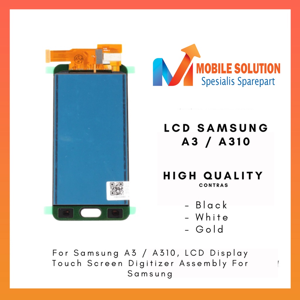 Grosir LCD Samsung A3 2016 A310M 100% Fullset Touchscreen Garansi 1 Bulan + Packing / Bubbel