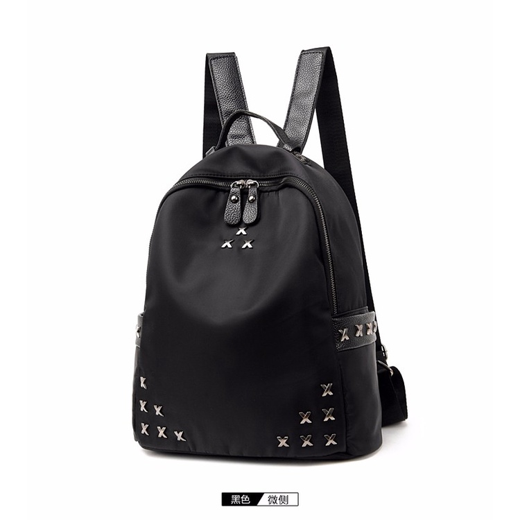 AND / COD / Tas Ransel Wanita Impor Tas Sekolah Hitam Polos Murah Backpack Perempuan Fashion Terkini T243