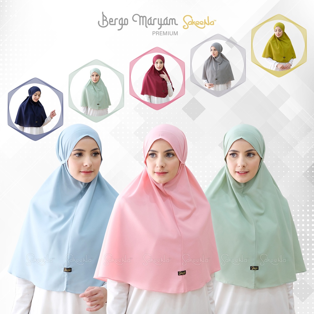 Bergo Maryam SakeeNa Premium Jilbab Instan Diamond Tali | Shopee Indonesia