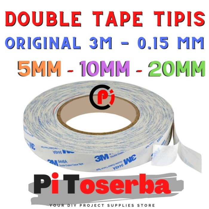 Original 3M Double Tape Tipis 0.15mm LCD Smartphone Panjang 50 Meter