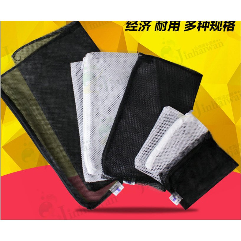 15x20cm Kantong Media Filter Aquarium Filter Bag Zipper