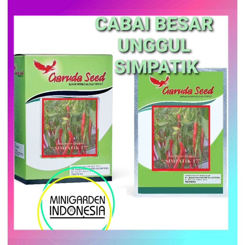 cabe besar unggul SIMPATIK PACK 10 GRAM benih bibit cabai merah garuda seed tanaman sayur ±2000 biji