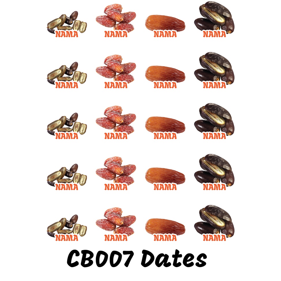 

Sticker Nama Cutting Label Waterproof Tahan Air Dates (CB007)