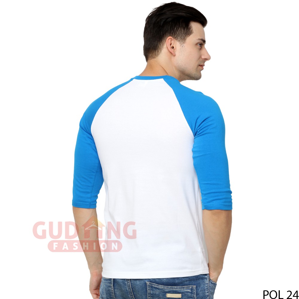 Kaos Raglan Pendek Polos Murah Bagus - POL 24