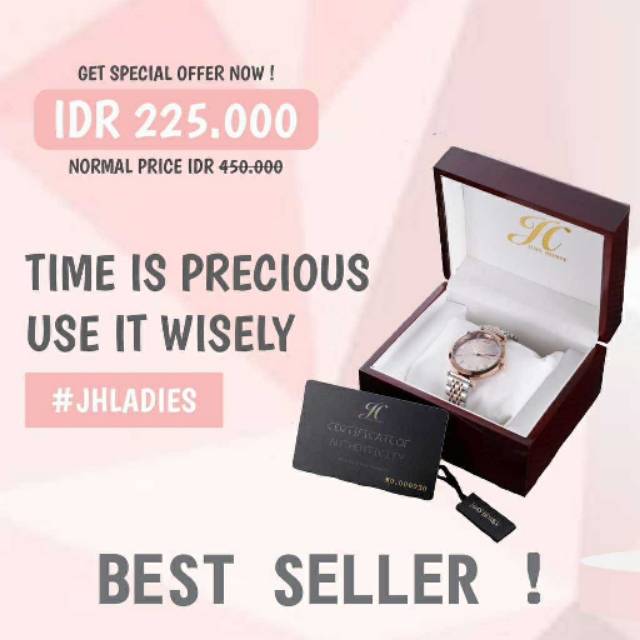 Jam Tangan Wanita Jims Honey  2139 Original Terbaru Import Murah Kekinian Jam Branded Mewah