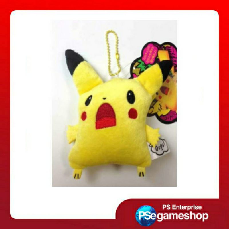 MASCOT - POKEMON CENTER ORIGINAL KEYCHAIN PIKACHU OOPS!