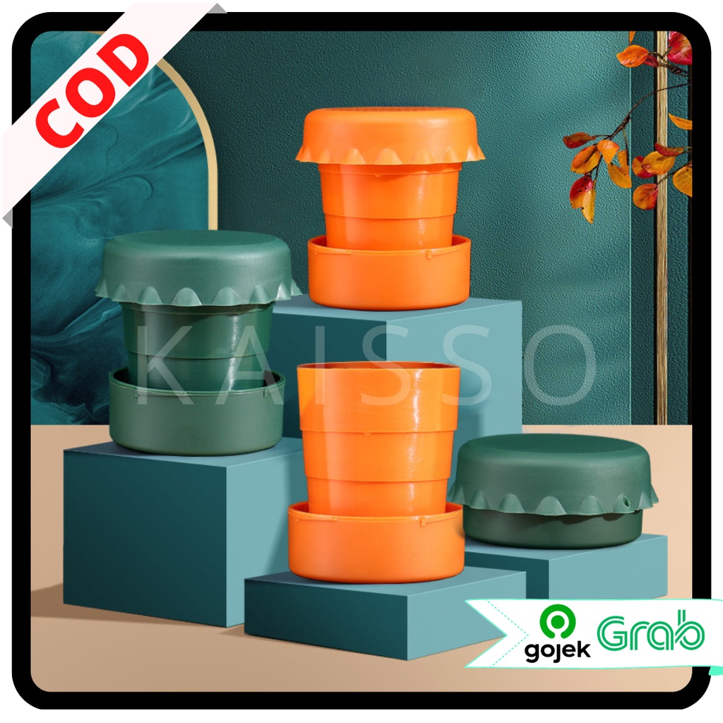 KAISSO - GELAS LIPAT FOLDABLE CUP / CUP PORTABLE CUP TRAVEL / GELAS LIPAT SERBAGUNA / GELAS TRAVEL / GELAS MULTIFUNGSI / GELAS UNIK