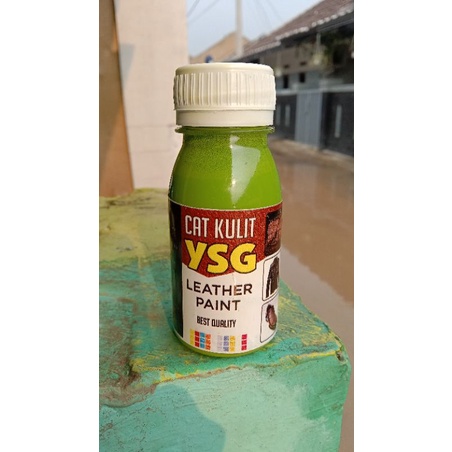 cat jaket kulit asli,warna hijau pupus/muda 80 ml.cat tas kulit asli,cat sepatu kulit asli DLL