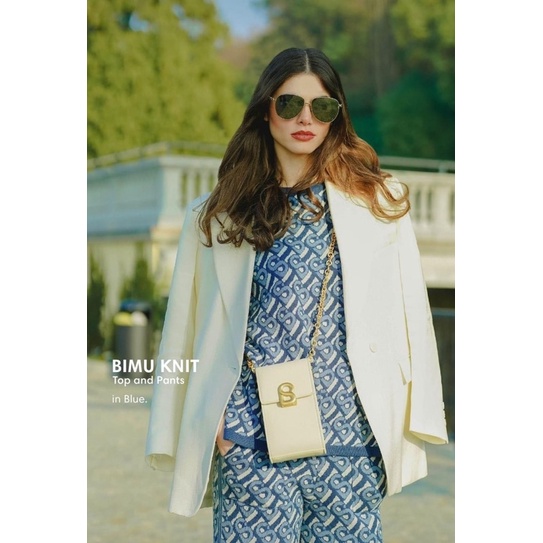 THE BIMU MONOGRAM KNIT BENANGJARUM BUTTONSCARVES