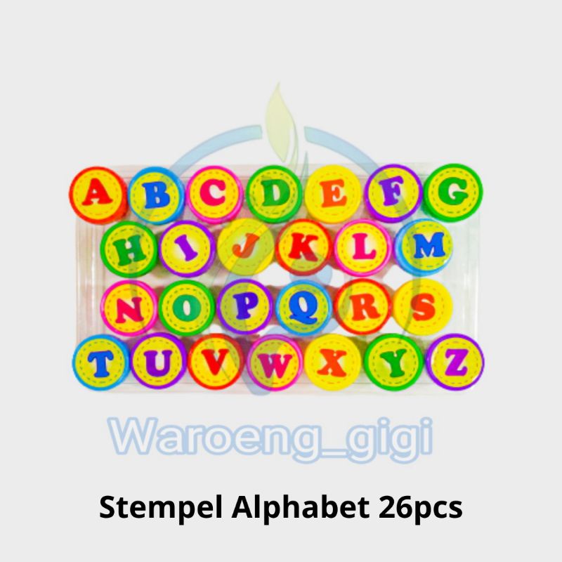 Mainan Edukasi Stempel Alphabet ABC isi 26pcs A-Z