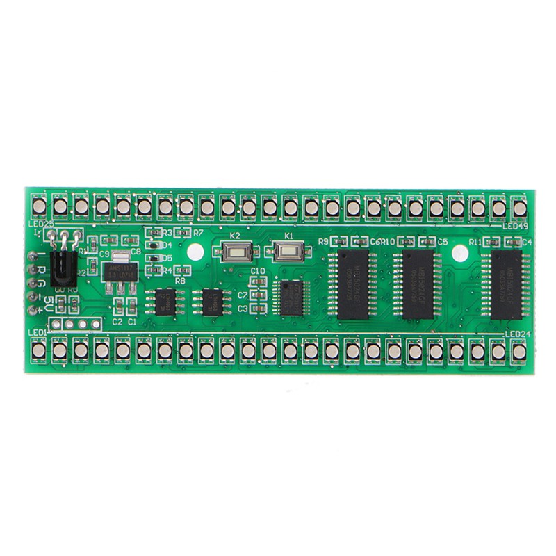 CRE✿RGB MCU Display Pattern Dual Channel 24 LED VU Indikator Level Sinyal