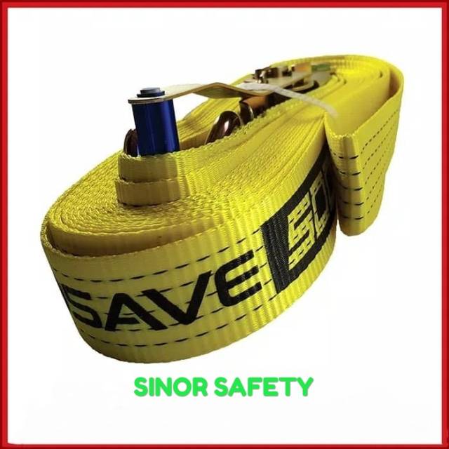 GOSAVE Webbing Cargo Lashing Belt Ratchet Tie Down Trackbelt Rachet 5Ton x 15Mtr