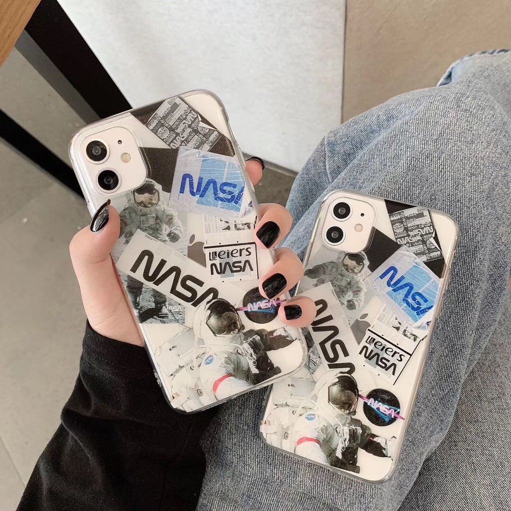Case HP Gambar Astronot untuk iPhone 7 / 7 / 8plus / X / XR / xsmax 11 / 11pro / 11promax ...