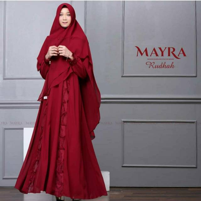 Raudhah by Mayra / Gamis syari maron murah