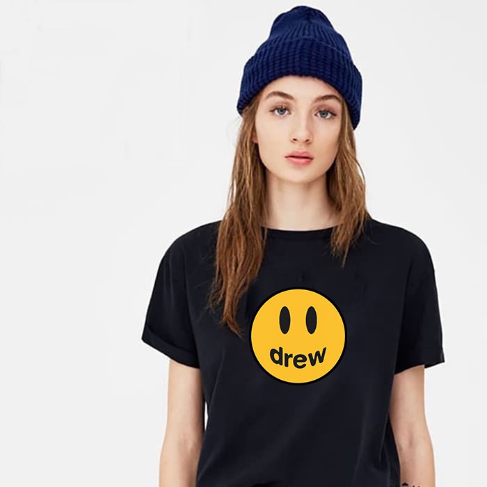 KAOS DREW HOUSE JUSTIN BIEBER SMILEY LOGO / KAOS HYPEBEAST DREW DISTRO COWOK CEWEK / BAJU DREW