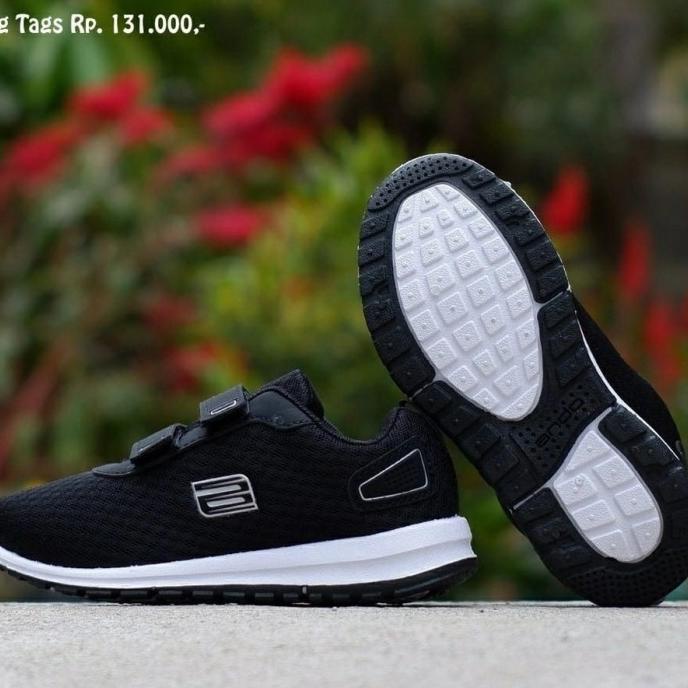 Sepatu Sekolah Anak Laki Perempuan Ando Hitam putih